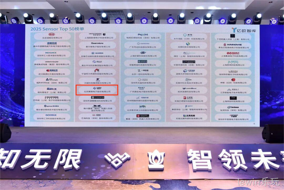 lewin乐玩入选2025 Sensor Top 50 榜