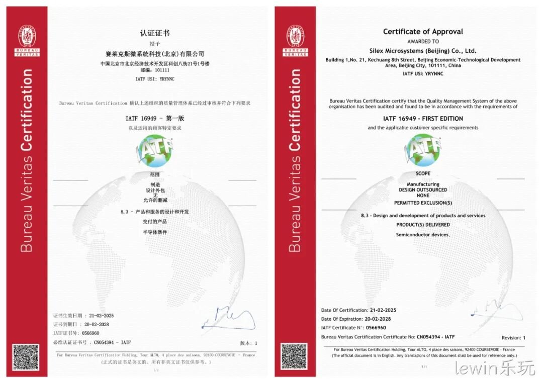 lewin乐玩成功通过IATF16949认证